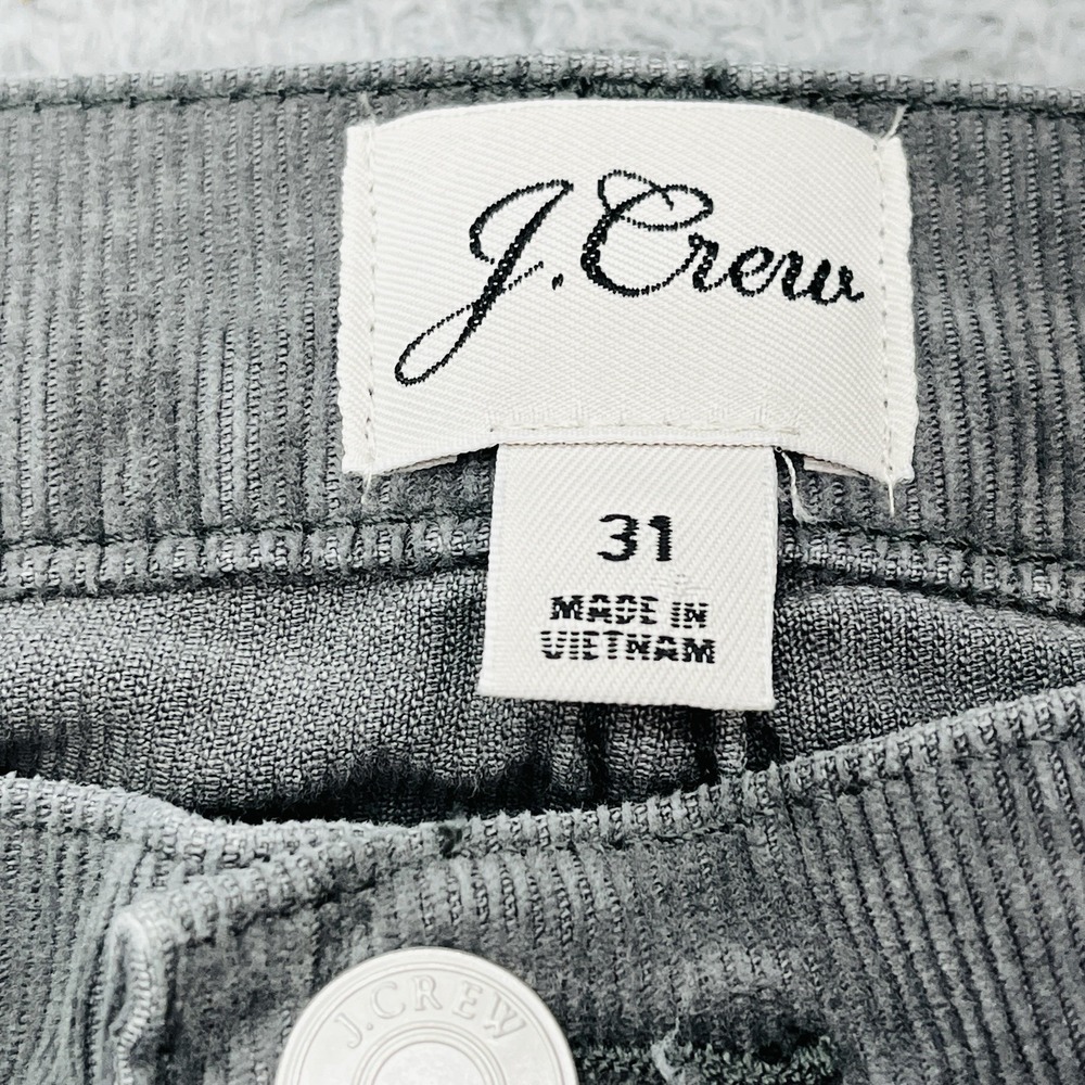 J Crew Corduroy Pants Womens 32x27 Gray Vintage Slim Straight Classic Preppy - Picture 7 of 10